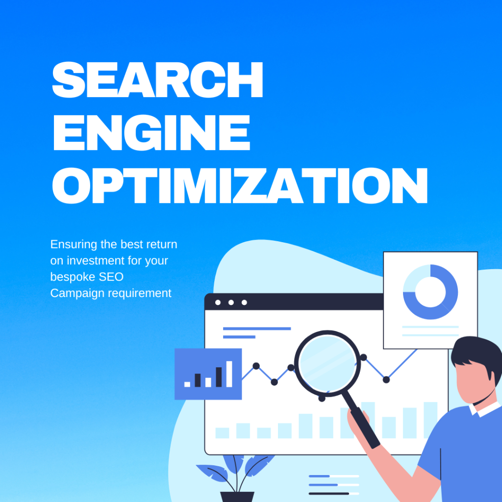 blue and white illustrative digital marketing instragram post